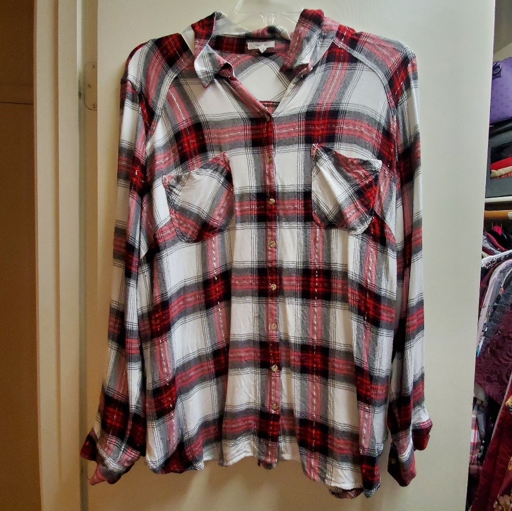 L/S flannel top